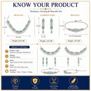 ZENEME Set of 3 Rhodium Plated AD Necklace Set & Bracelet Jewellery Set For Women & Girls