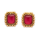 ZENEME Gold Toned CZ Choker Necklace Set for Women Traditional Jewellery Set with Matching Earrings