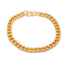 Gold Plated Bold Gold Cuban Link Chain & Bracelet Set for Men & Boys