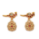 ZENEME Gold Plated Brass Pearl Bead Floral Pendant Set for Women & Girls