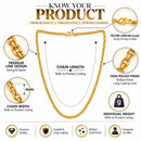 Gold Plated Wheat Link Chain for Men & Boys