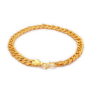 Gold Plated Anti-Tarnish Bold Curb Link Bracelet for Men & Boys