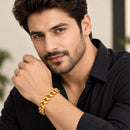 Gold Plated Anti-Tarnish Classic Cuban Link Bracelet for Men & Boys