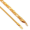 Gold Plated Figaro & Snake Link Chain Combo for Men & Boys