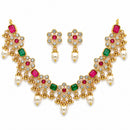 ZENEME Necklace Set Gold Plated Traditional Stylish Jewellery Set With Earrings Gift for Women & Girls