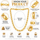 Gold Plated Sleek Figaro Link Chain for Men & Boys