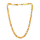 Gold Plated Figaro & Snake Link Chain Combo for Men & Boys