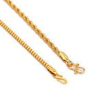Gold Plated Box & Wheat Link Chain Combo for Men & Boys