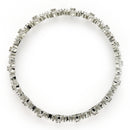 Rhodium Plated Silver Toned White AD Studded Set Of 2 Stylish Floral Design Bangles