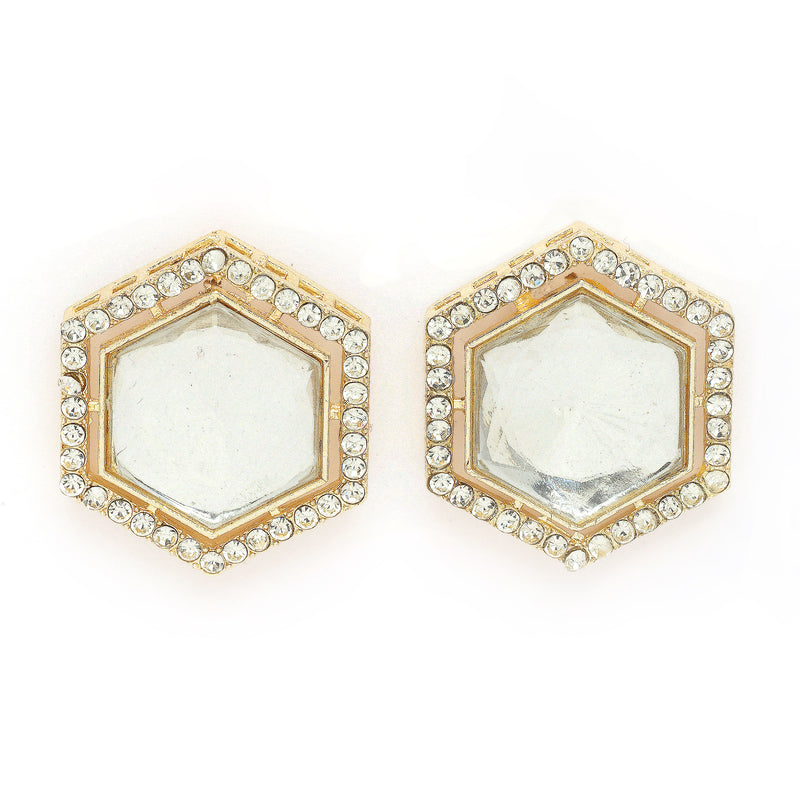 Gold Plate Kundan & Pearl Studded Jewellery Set