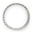 Rhodium Plated Silver Toned Set Of 2 Stylish Symetric Design Bangles