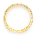 Gold Plated Multicolor Cubic Zirconia Studded Bangles Set Of 2