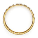 Gold Plated Floral Shaped White Cubic Zirconia Studded Bangles Set Of 2