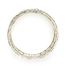 Rhodium Plated Square Shaped Mirror & Cubic Zirconia Studded Bangles Set Of 2