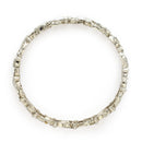 Rhodium Plated Silver Toned Mirror & Cubic Zirconia Studded Bangles Set Of 2