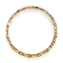 Gold Plated Gold Toned Mirror & Cubic Zirconia Studded Bangles Set Of 2