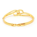 Gold Plated Classic White Cubic Zirconia Studded Cuff Bracelet