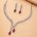 Designer Ruby Red Necklace Set