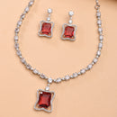 Ruby Pendant Necklace Set