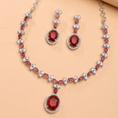 Oval Pendant Necklace Set