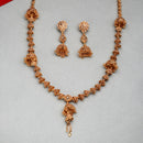 Designer Gold Plated Jhumka Necklace Set