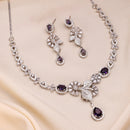 Floral Amethyst Necklace Set