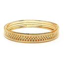 Gold-Plated Matte Finish Grey Velvet Textured Bangles Set Of 30