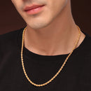 Alloy Gold-Plated Rope Twist Chain for Men