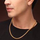 Gold-Plated Rope & Cuban Link Chain Combo for Men