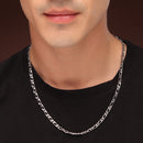 Alloy Silver-Plated Figaro Chain for Men