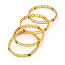 Gold Plated Multicolor Contemporary Bangles for Women & Girls
