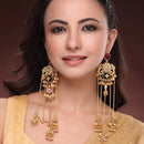 Lightweight Gold Plated Ethnic Ghungroo Kashmiri Earrings
