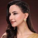 Gold Plated Floral Design Ethnic Ghungroo Kashmiri Earrings