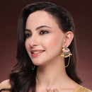 Gold Plated Designer Ghungroo Ethnic Chandbali Earrings