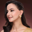 Gold Plated Floral Design Ethnic Ghungroo Kashmiri Earrings