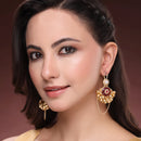 Gold Plated Traditional Ghungroo Ethnic Chandbali Earrings