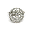 Rhodium Plated Silver Toned White American Diamond Studded Jewellery Sets Combo