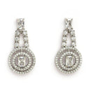 Rhodium Plated Silver Toned White American Diamond Studded Jewellery Sets Combo