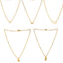 Gold Plated Gold Toned Pearl Necklace Infinity Butterfly Pendant Set