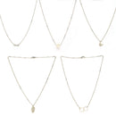 Rhodium Plated Silver Toned Pearl Infinity Butterfly Charm Pendant Set Of 5