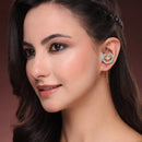 Antique Gold Plated Multicolor Lotus Beaded Earcuff