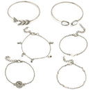 Latest Stylish Multilayer Rhodium Plated Silver Toned Cuff Bracelet