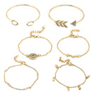 Latest Stylish Multilayer Gold Plated Cuff Bracelet Combo Set