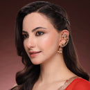 Gold Plated Pearl Ethnic Ear Cuff Earrings For Women