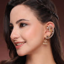 Gold Plated Pearl Ethnic Ear Cuff Earrings For Women