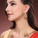 Gold Plated Pearl Stone Ethnic Kashmiri Earrings