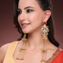 Gold Plated Multicolor Ethnic Ghungroo Kashmiri Earrings