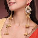Gold Plated Multicolor Ethnic Ghungroo Kashmiri Earrings