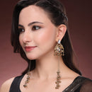Gold Plated Ethnic Antique Finish Long Chain Kashmiri Earrings