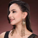 Traditional Ethnic Gold Plated Ghungroo Long Kashmiri Earrings